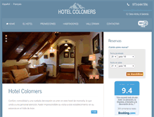 Tablet Screenshot of hotelcolomers.com